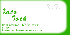 kato toth business card